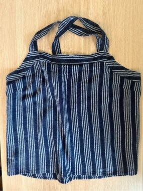 Loft Striped Navy Tote Bag size 16